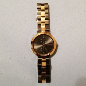 Michael Kors Metallic Silver/Bronze Unisex Watch.